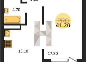 Продажа однокомнатной квартиры, 41.2 м2, Новосибирск, улица Николая Островского, 195/6, метро Маршала Покрышкина