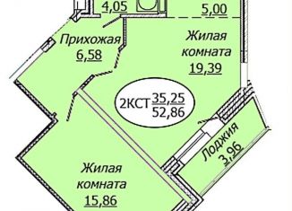 Продается 2-ком. квартира, 52.9 м2, Новосибирск, метро Речной вокзал, 2-я Воинская улица, 51