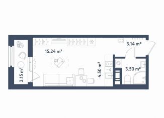 Продам квартиру студию, 28 м2, Санкт-Петербург, муниципальный округ Московская Застава