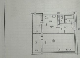 Продажа однокомнатной квартиры, 47.5 м2, Волгоград, улица Хользунова, 36/1