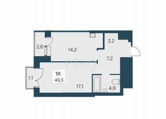 Продается однокомнатная квартира, 49 м2, Новосибирск, метро Заельцовская