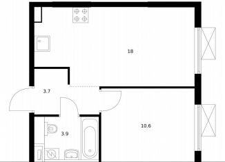 Продажа 1-комнатной квартиры, 36.2 м2, Москва, жилой комплекс Волжский Парк, 5.3