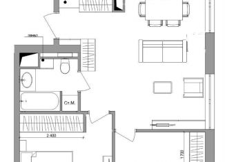 Продам трехкомнатную квартиру, 57 м2, Москва, Амурская улица, 1Ак5, ЖК Левел Амурская