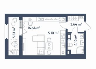 Продается квартира студия, 32.3 м2, Санкт-Петербург, муниципальный округ Московская Застава