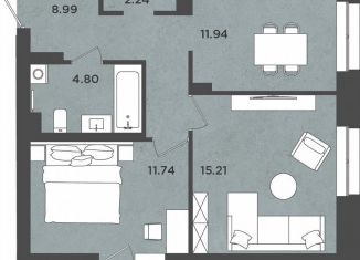 Продам двухкомнатную квартиру, 56.1 м2, Пермь, Индустриальный район, улица Космонавта Леонова, 41/1