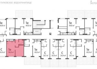 Продажа 1-комнатной квартиры, 36.9 м2, посёлок Шушары