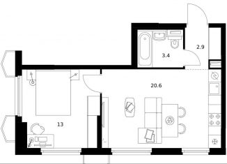 Продам 1-комнатную квартиру, 39.9 м2, Москва, САО