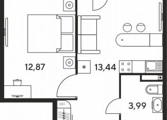 Продам однокомнатную квартиру, 36.8 м2, Ростов-на-Дону