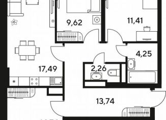 Продаю 3-ком. квартиру, 77.3 м2, Ростов-на-Дону