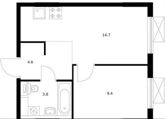 Продается 1-комнатная квартира, 32.5 м2, Москва, район Текстильщики