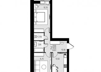 Продаю 2-ком. квартиру, 63.7 м2, Энгельс