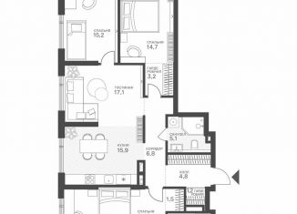 Продаю четырехкомнатную квартиру, 111.6 м2, Москва, ЗАО