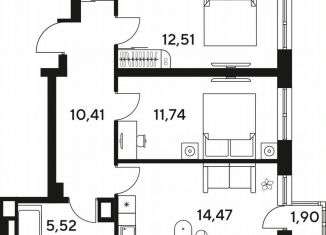 Продам 2-комнатную квартиру, 58.7 м2, Ростов-на-Дону