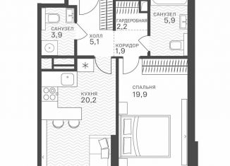 Продаю 1-комнатную квартиру, 59.1 м2, Москва, метро Крылатское