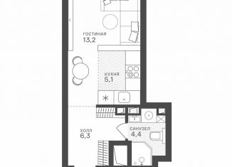 Продается квартира студия, 29 м2, Москва, район Крылатское