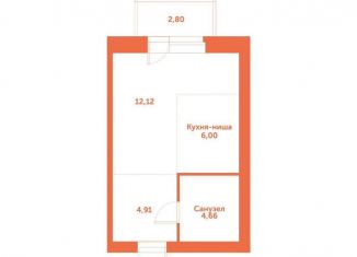 Квартира на продажу студия, 27.7 м2, рабочий посёлок Кольцово, автодорога № 11