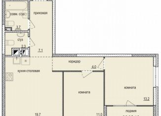 Продается 2-комнатная квартира, 61 м2, Ижевск, жилой комплекс Норвежский Лес, 11, Устиновский район