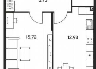 Продажа 1-ком. квартиры, 42.2 м2, Ростов-на-Дону