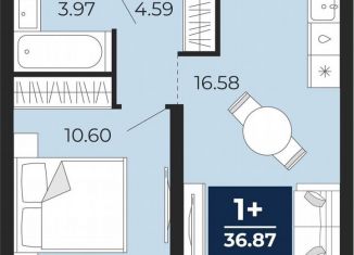 Продам 1-ком. квартиру, 35.7 м2, Тюменская область, улица Фармана Салманова, 23