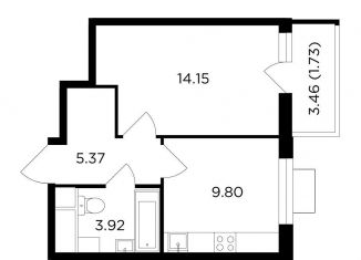 1-ком. квартира на продажу, 35 м2, Одинцово, микрорайон Клубничное Поле, 10, ЖК Одинград квартал Семейный