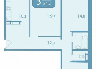 Трехкомнатная квартира на продажу, 84.2 м2, Томская область, улица Королёва, 20