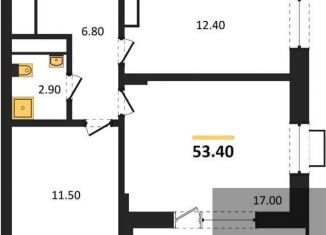 Продажа 2-ком. квартиры, 53.4 м2, Воронеж, Железнодорожный район