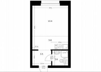 Продается квартира студия, 25.3 м2, Москва, жилой комплекс Полар, 1.5, район Северное Медведково