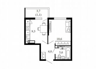 Продается однокомнатная квартира, 28.6 м2, Краснодарский край