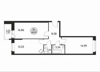 Продаю 2-комнатную квартиру, 60 м2, Щёлково, Полевая улица, 4А