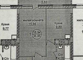 Продаю 1-комнатную квартиру, 36.9 м2, Новосибирск, улица Мясниковой, 6/3, ЖК Стрижи на Родниках