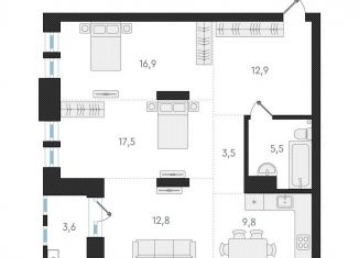 Продаю трехкомнатную квартиру, 78.9 м2, Новосибирск, Заельцовский район