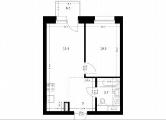 Продается 1-ком. квартира, 35.7 м2, Москва, жилой комплекс Полар, 1.5, район Северное Медведково