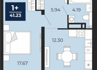 Продаю 1-ком. квартиру, 40.1 м2, Тюмень, Арктическая улица, 16