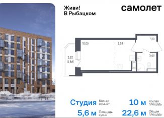 Продаю квартиру студию, 22.6 м2, Санкт-Петербург, жилой комплекс Живи в Рыбацком, 5, муниципальный округ Рыбацкое