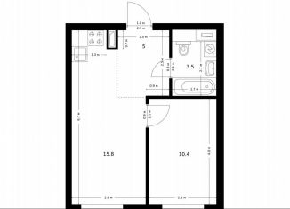 Продажа однокомнатной квартиры, 34.7 м2, Москва, жилой комплекс Полар, 1.5, район Северное Медведково