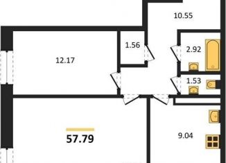 Продам 2-комнатную квартиру, 57.8 м2, Воронеж, Левобережный район