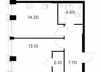 Продам однокомнатную квартиру, 41.8 м2, Москва