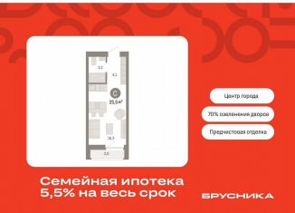 Продам квартиру студию, 25.5 м2, Тюмень, ЖК Речной Порт