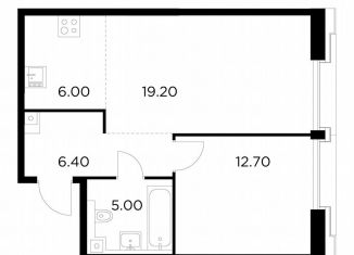 Продажа однокомнатной квартиры, 49.3 м2, Москва