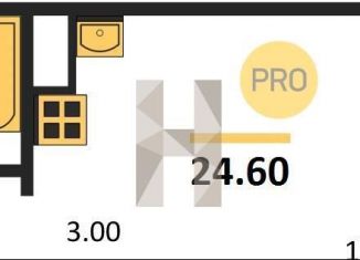 Продажа квартиры студии, 24.6 м2, Новосибирск, улица Красный Факел, 39, метро Золотая Нива