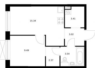 Продам 1-ком. квартиру, 37.2 м2, Владивосток