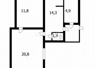 Продажа 3-ком. квартиры, 54 м2, Черепаново, улица Кирова, 75А