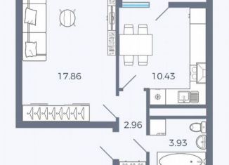 Продажа 1-ком. квартиры, 38.1 м2, Самарская область