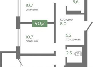 Продается 4-ком. квартира, 90.2 м2, Красноярск, Октябрьский район