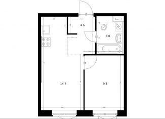 Продается 1-комнатная квартира, 32.3 м2, Москва, квартал № 83, 56с1