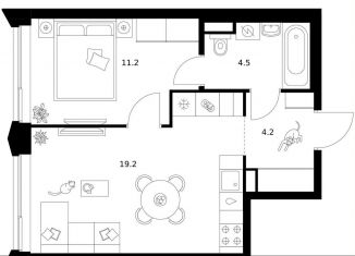 Продажа 1-комнатной квартиры, 39.1 м2, Москва, метро Мичуринский проспект