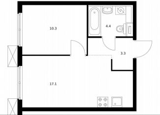 Продажа однокомнатной квартиры, 35.1 м2, Москва, метро Бибирево