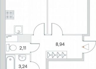 Продажа 2-ком. квартиры, 58.8 м2, городской посёлок Янино-1