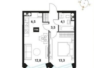 Продается 2-ком. квартира, 40.2 м2, Москва, метро Семеновская, Семёновская набережная, 3