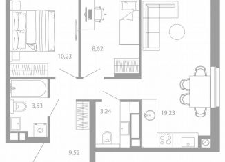 Продается 2-комнатная квартира, 54.8 м2, Астрахань, улица Николая Островского, 148/1